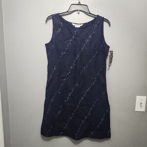 JohnPaulRichard Blue 100% Linen Mini Dress Size S New With Tags Office Work